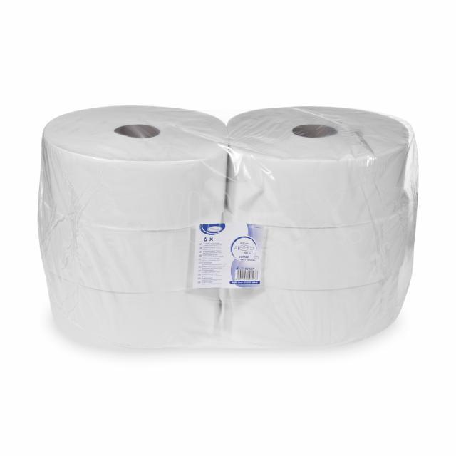 Toilettenpapier PAP FSC Mix, 2-lagig, weiss, JUMBO Ø 27 cm, 340 m, Packung mit 6 Rollen