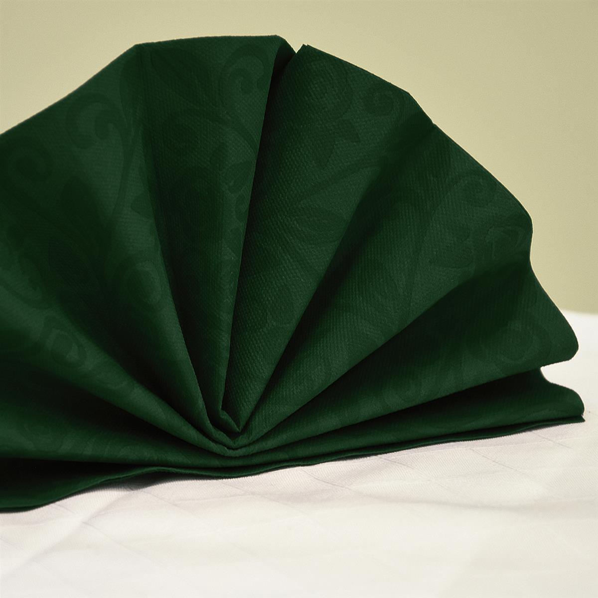 Serviette PREMIUM Dekor-R dunkelgrün 40 x 40 cm Serviette PREMIUM Dekor-R dunkelgrün 40 x 40 cm
