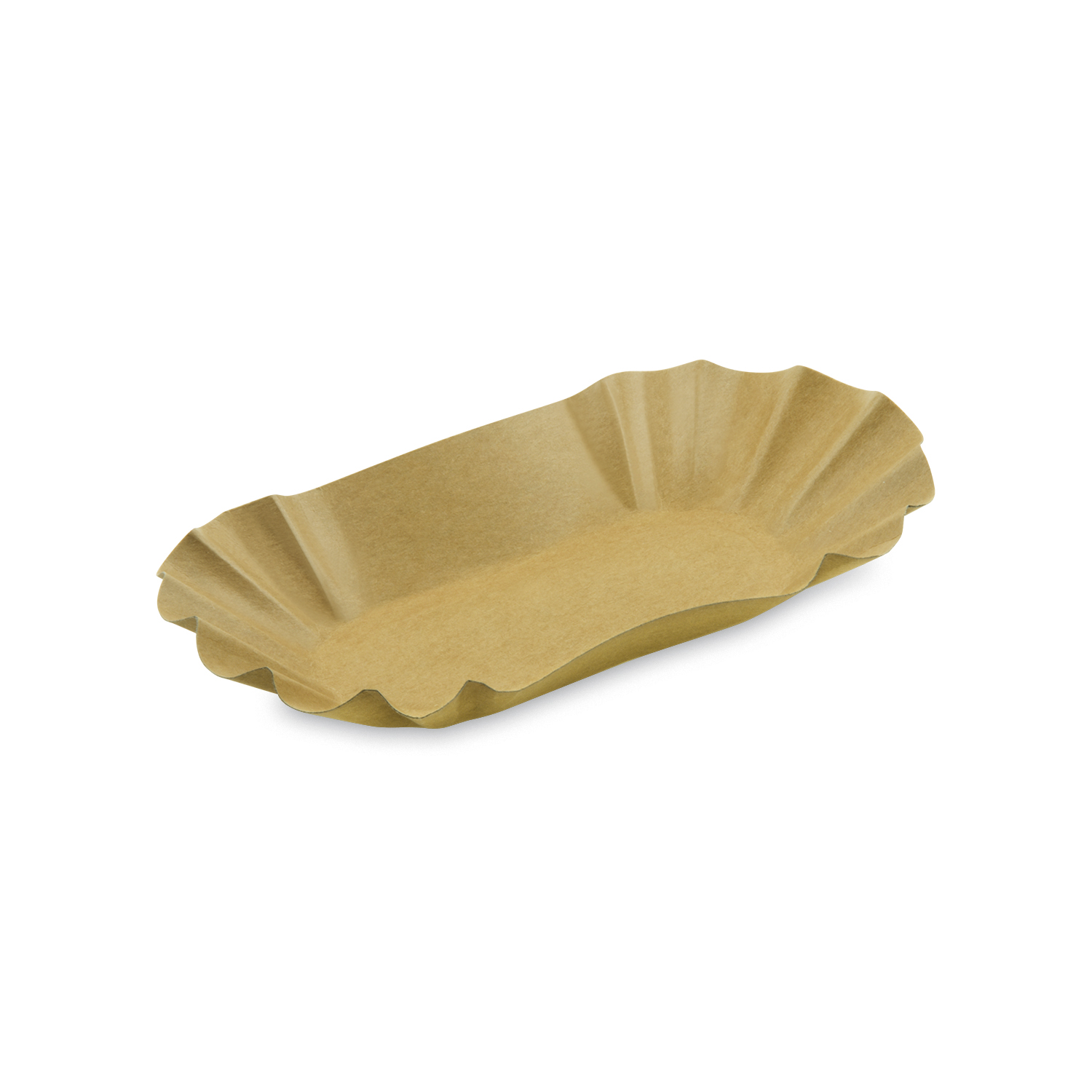 Pappschale aus PAP FSC Mix, oval, kraft, 17,5 x 10,5 x 3 cm, Packung mit 250 Stück