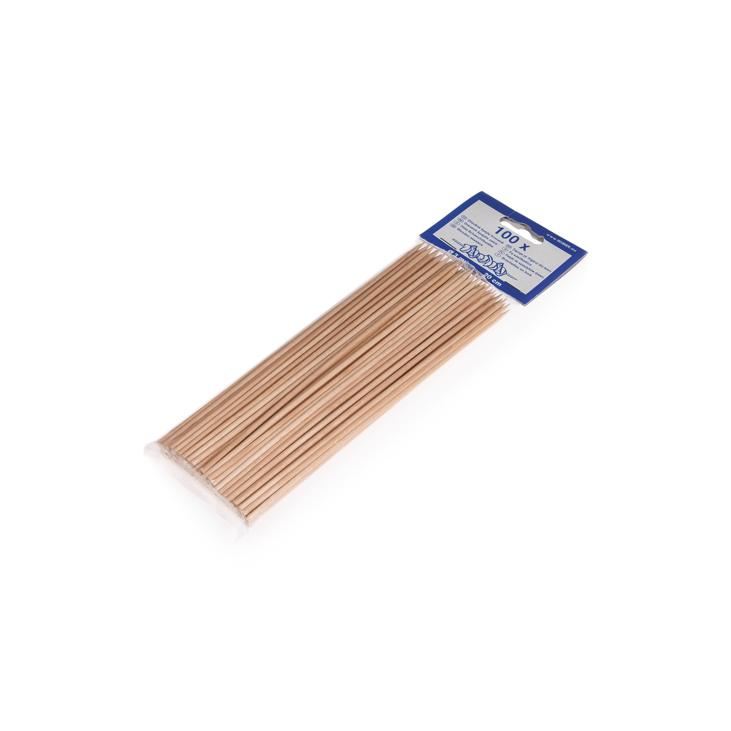 Schaschlikspiesse aus Holz FSC 100% Ø 3 mm x 20 cm, Packung mit 100 Stück