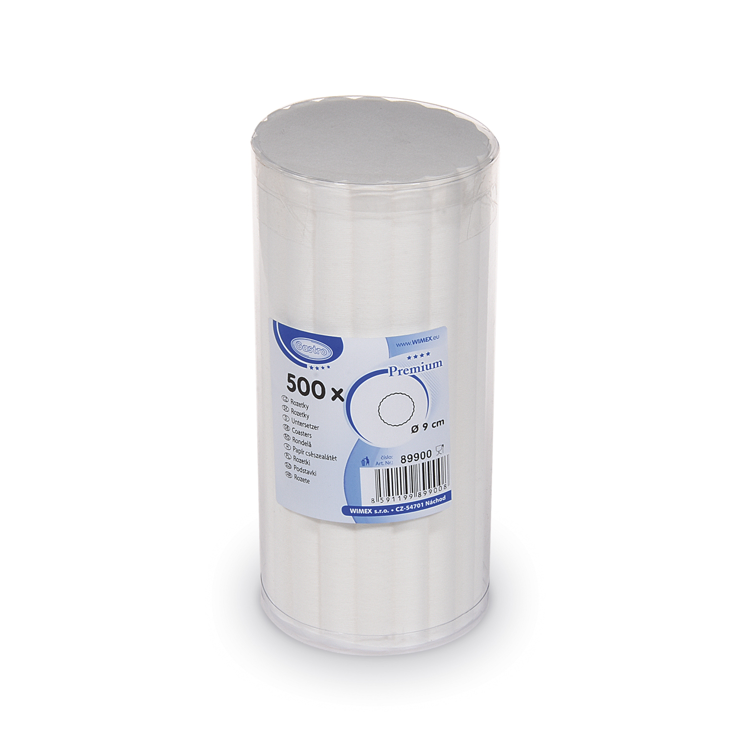 Untersetzer aus PAP Airlaid Ø 9 cm weiss PREMIUM, Packung mit 500 Stück