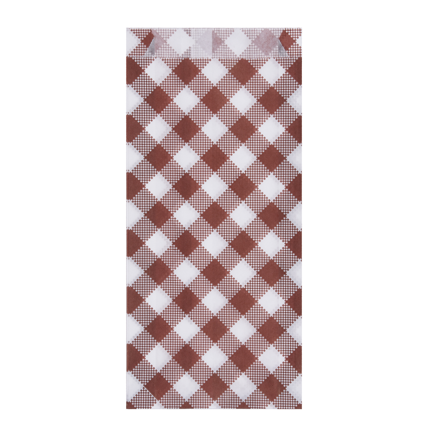 Papierbeutel Karo 9+2,5 x 20 cm für Streetfood, Packung mit 300 Stück