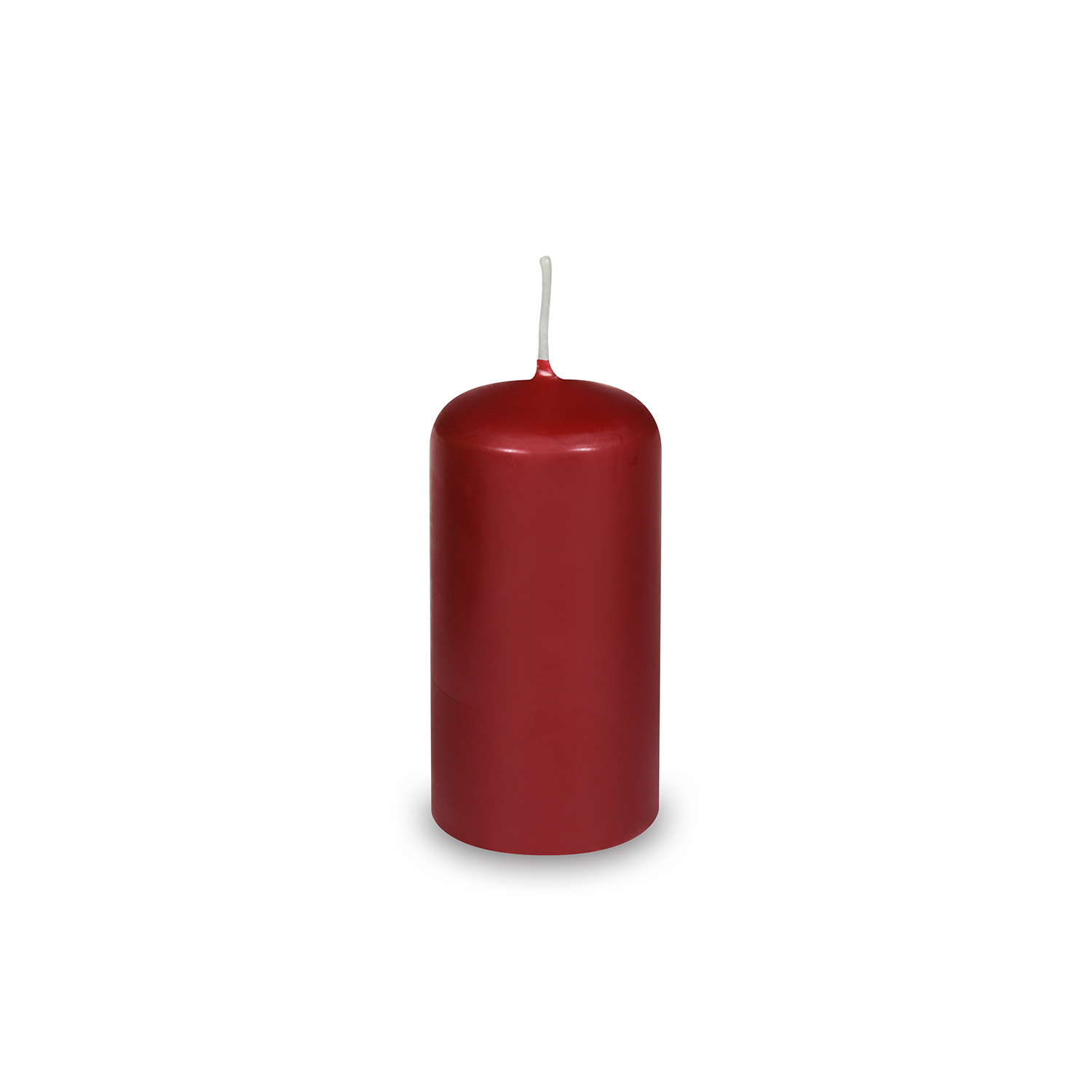Stumpenkerze Wachs bordeaux Ø 40 x 80 mm, ca. 10 Std., Packung à 4 Stück