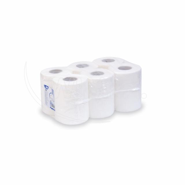 Putztuchrolle PAP FSC Mix 2-lagig weiss Ø 13,5 cm 19 cm x 50 m, Packung mit 6 Stück