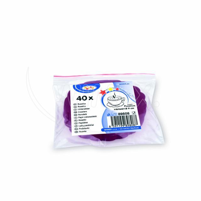 Untersetzer PAP FSC Mix-Airlaid Ø 9 cm bordeaux, Packung mit 40 Stück