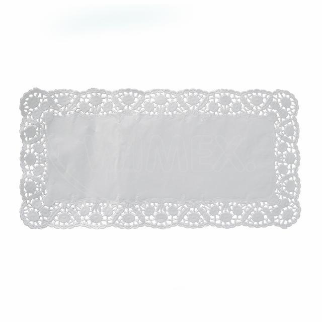 Deko-Tortenspitze PAP eckig weiss 40 x 30 cm, Packung mit 100 Stück