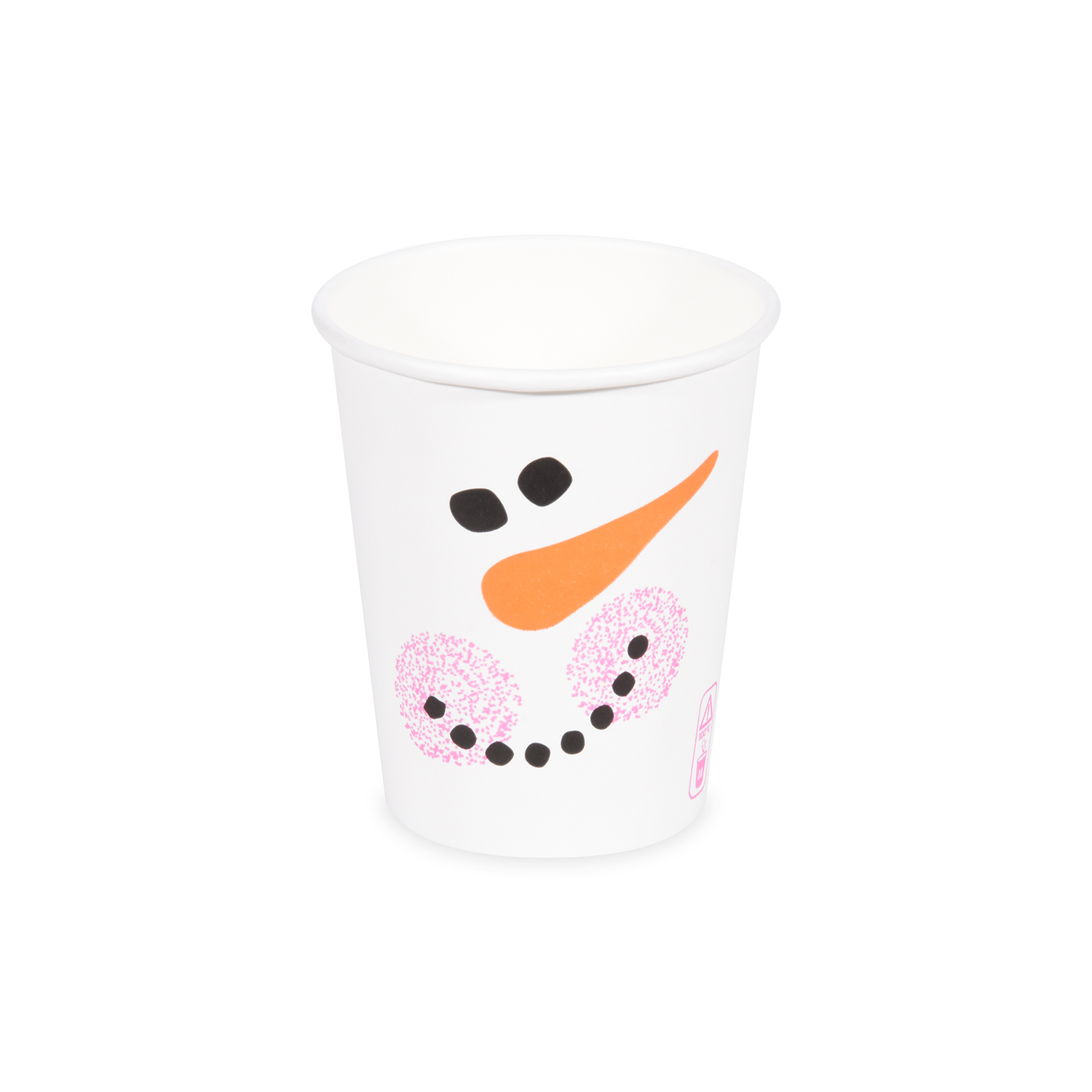 Pappbecher aus Papier FSC Mix/PE Schneemann Ø 80 mm 280 ml Motiv, Packung mit 50 Stück