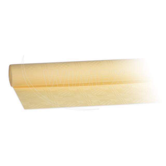 Damasttischtuch aus Papier, champagner, 1,2 x 8 m, Packung mit 1 Stück