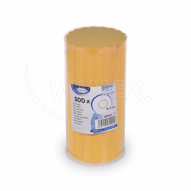 Untersetzer PAP FSC Mix-Airlaid Ø 9 cm gelb, Packung mit 500 Stück