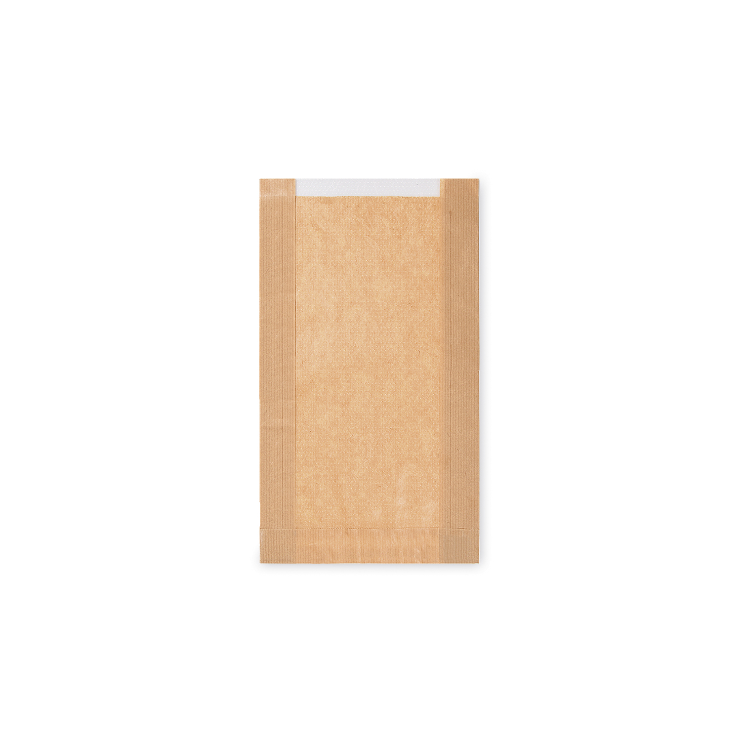 Papier Faltenbeutel mit Fenster 18+6 x 32 cm braun, Packung mit 1000 Stück