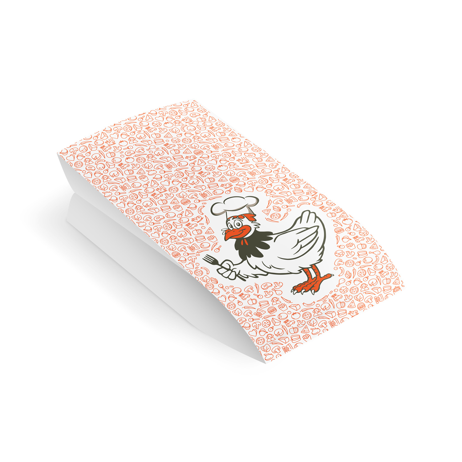 Papierbeutel (PAP/PE) 2-lagig fettdicht für Hähnchen 13+8 x 28 cm `1/1` Papierbeutel (PAP/PE) 2-lagig fettdicht für Hähnchen 13+8 x 28 cm `1/1`