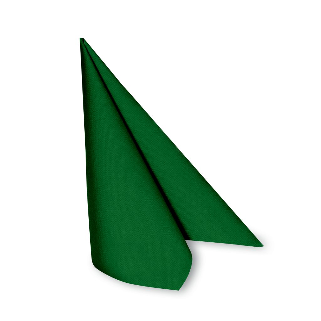 Serviette PAP Airlaid FSC Mix 40 x 40 cm dunkelgrün, Packung mit 50 Stück