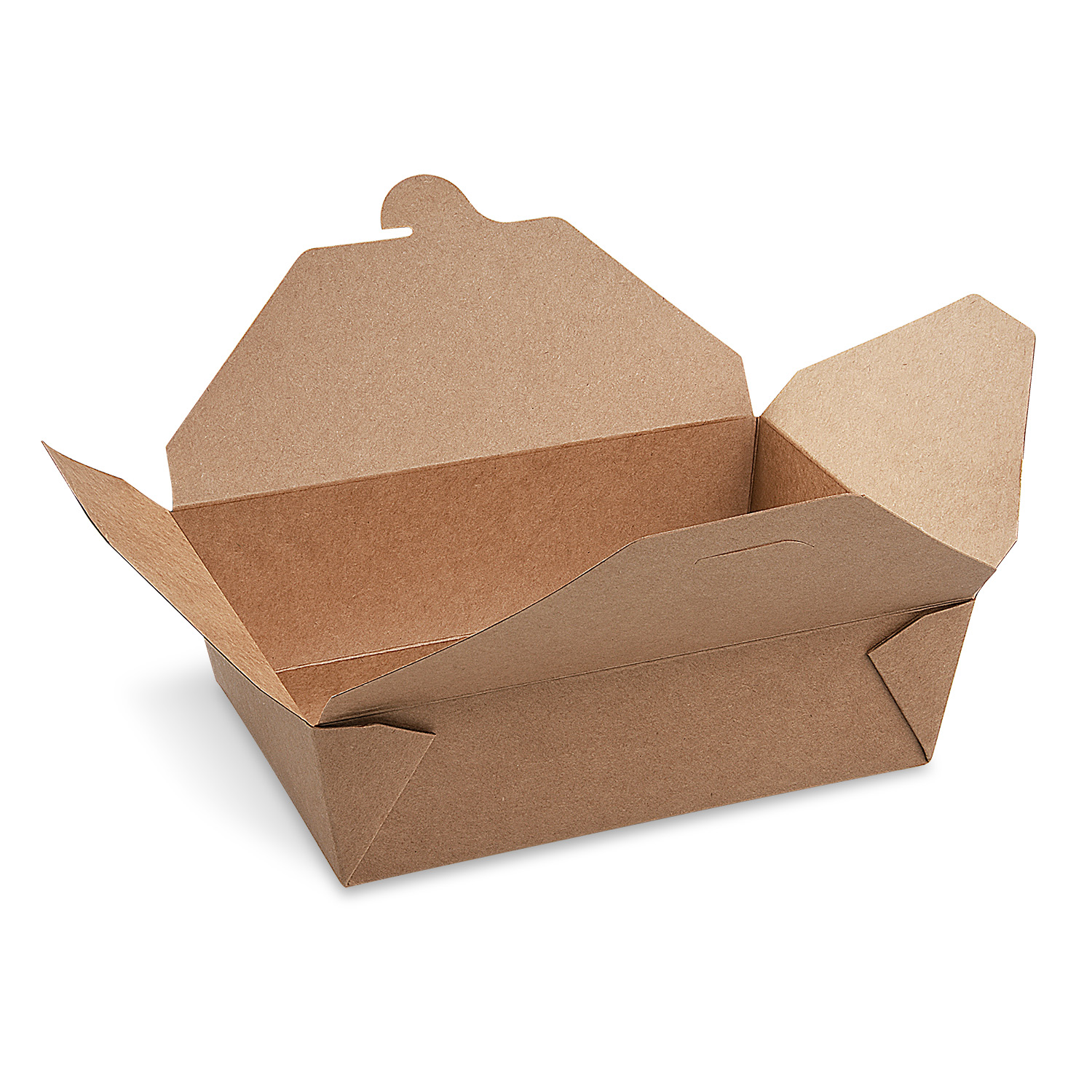 Food box (PAP-FSC Mix/PET) fettdicht kraft `L` 195 x 140 x 65 mm 1800ml