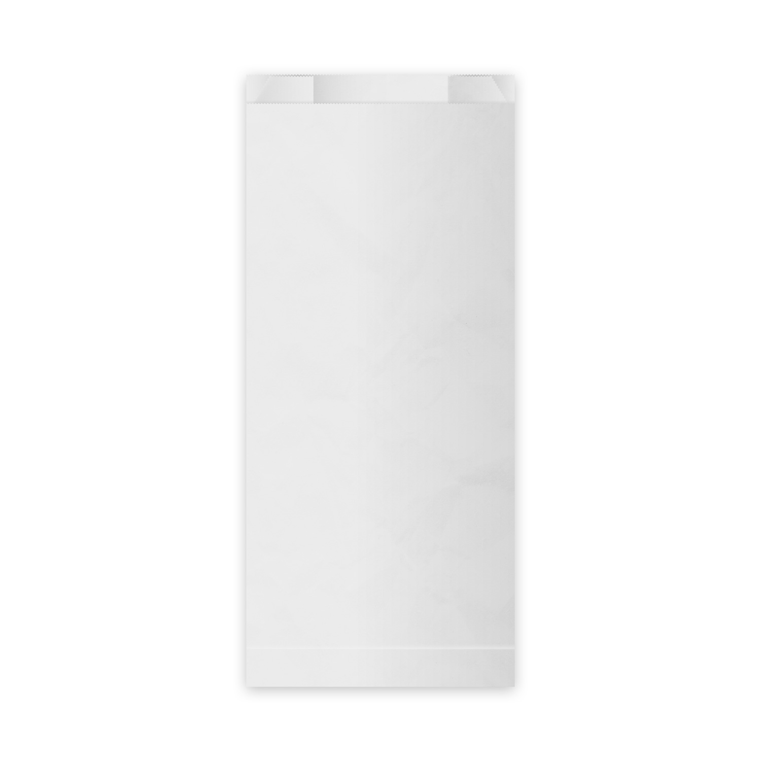 Papierfaltenbeutel aus Papier FSC Mix weiss 14+7 x 32 cm, Packung mit 100 Stück