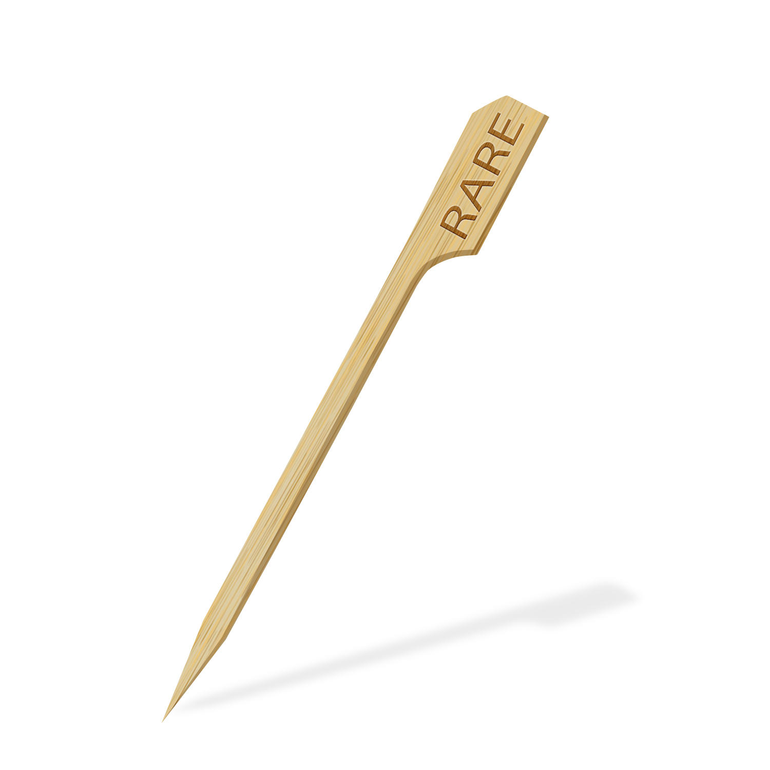 Steak-Marker aus Bambus FSC 100% «RARE», 9 cm, Packung mit 250 Stück