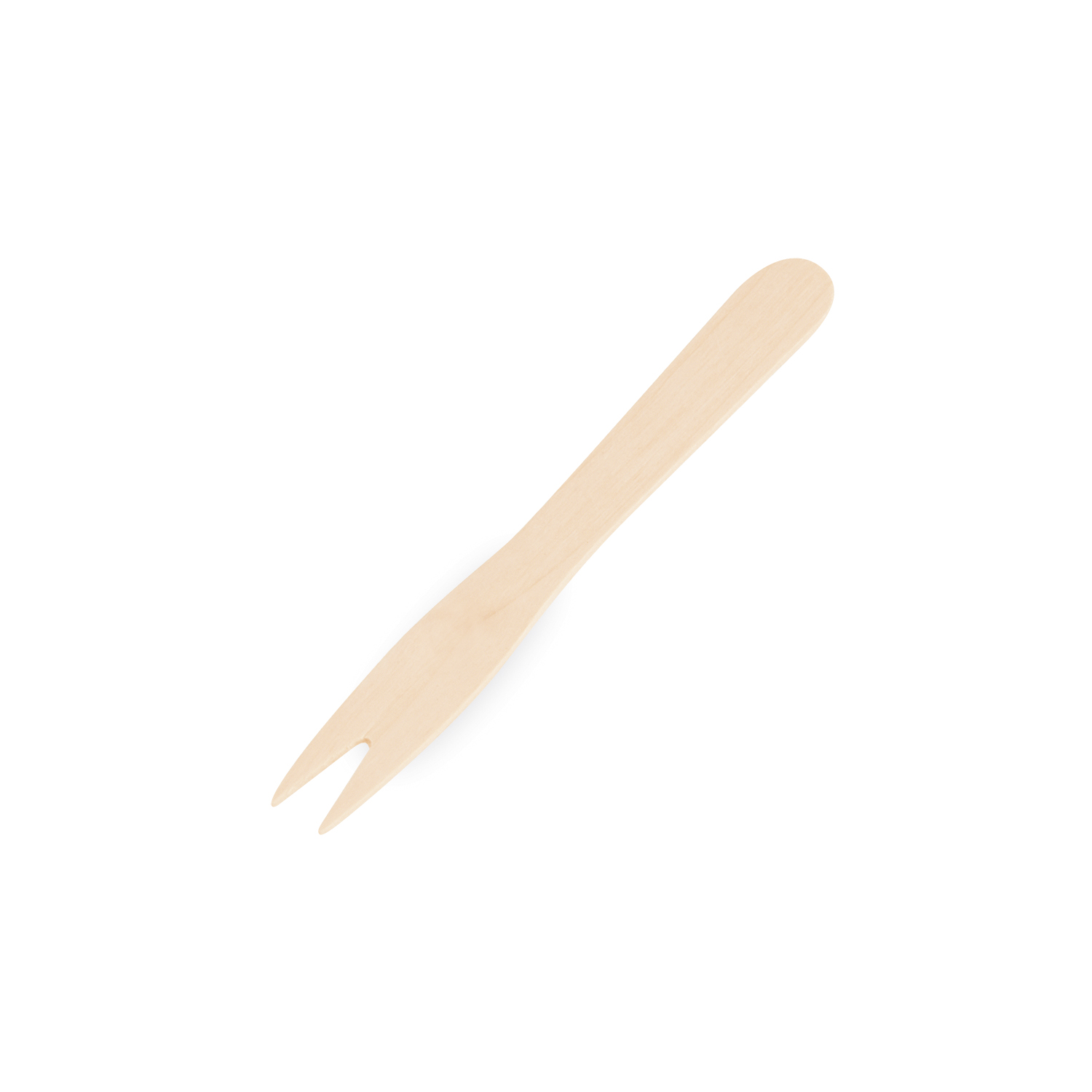 Pommes-Frites-Gabel aus Holz FSC 100% 8,5 cm, Packung mit 1000 Stück