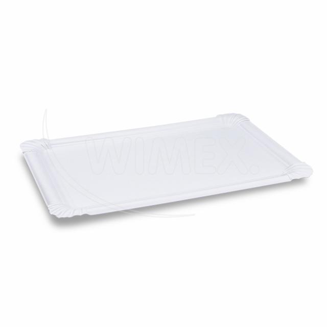 Pappteller aus PAP-Recycling weiss 23 x 33 cm, Packung mit 125 Stück