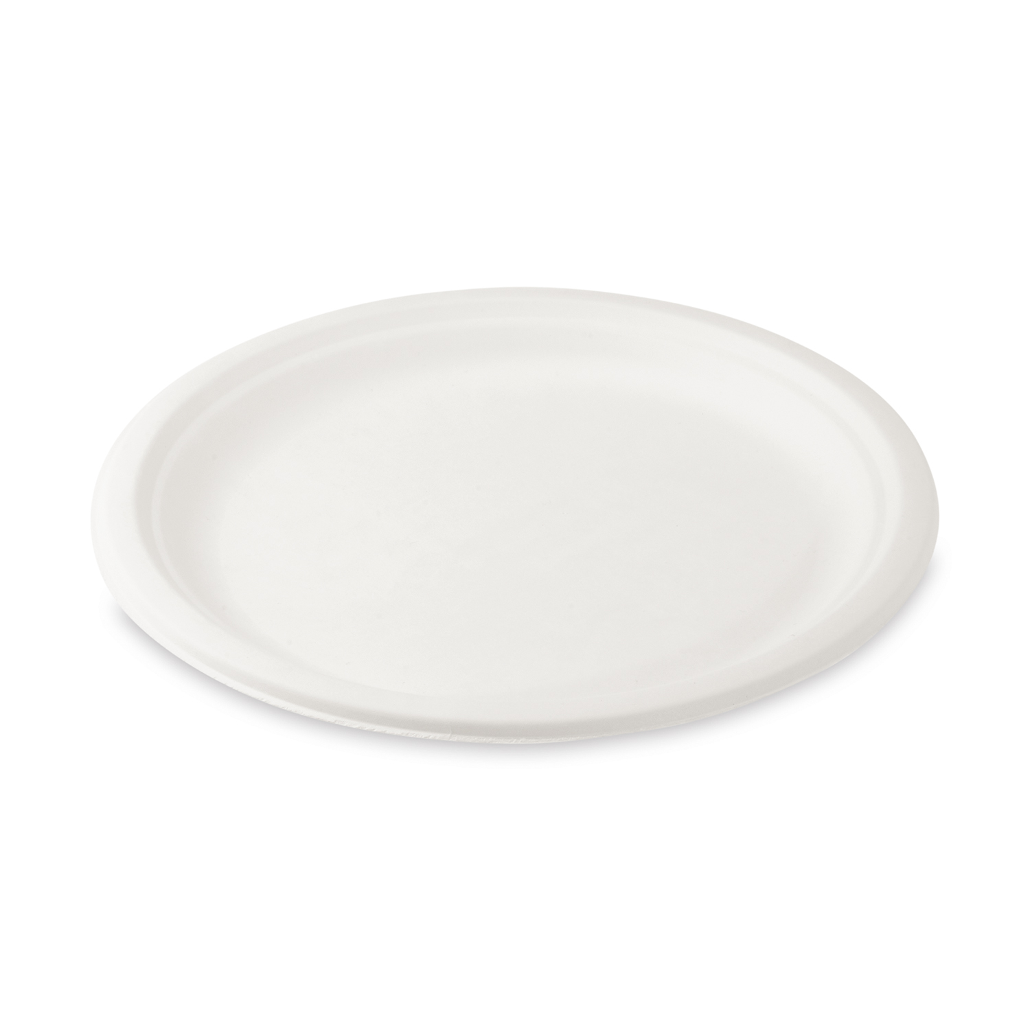 Teller aus Zuckerrohr-Bagasse Ø 26 cm, Packung mit 50 Stück
