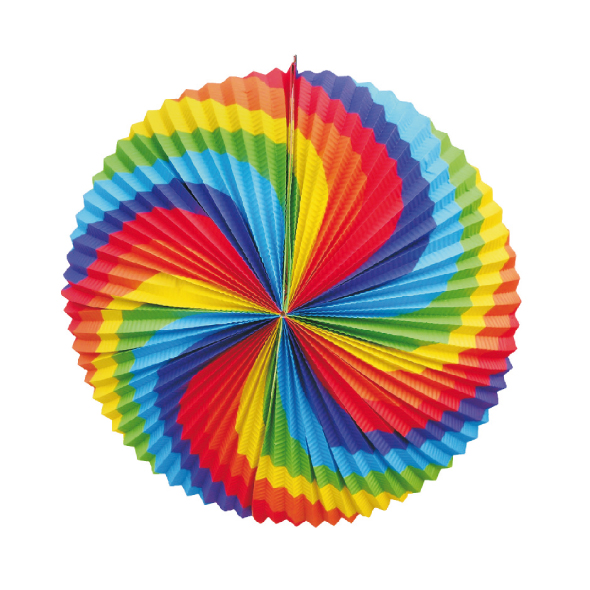 Lampion (PAP) Kugel Regenbogen Ø34cm Lampion (PAP) Kugel Regenbogen Ø34cm