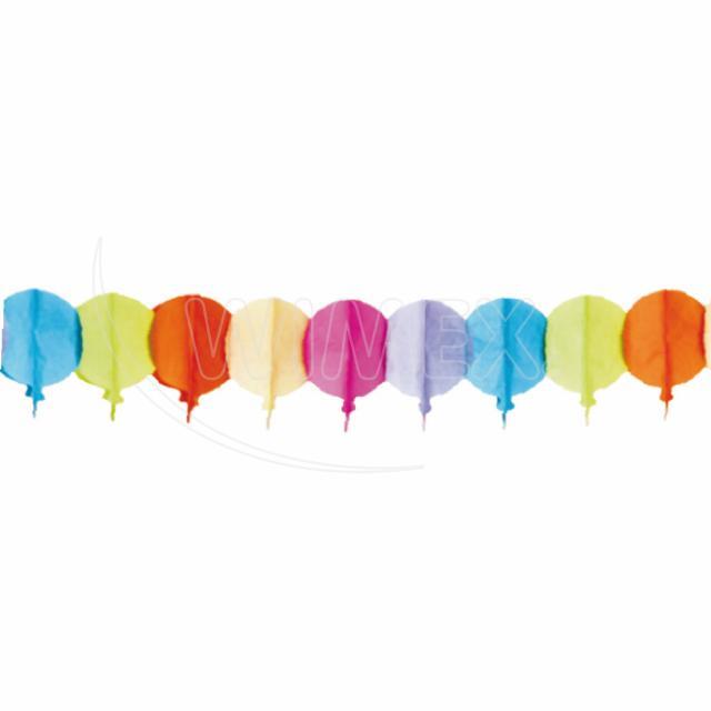 Papier-Girlande Luftballons Ø 19 cm x 4 m, Packung mit 1 Stück