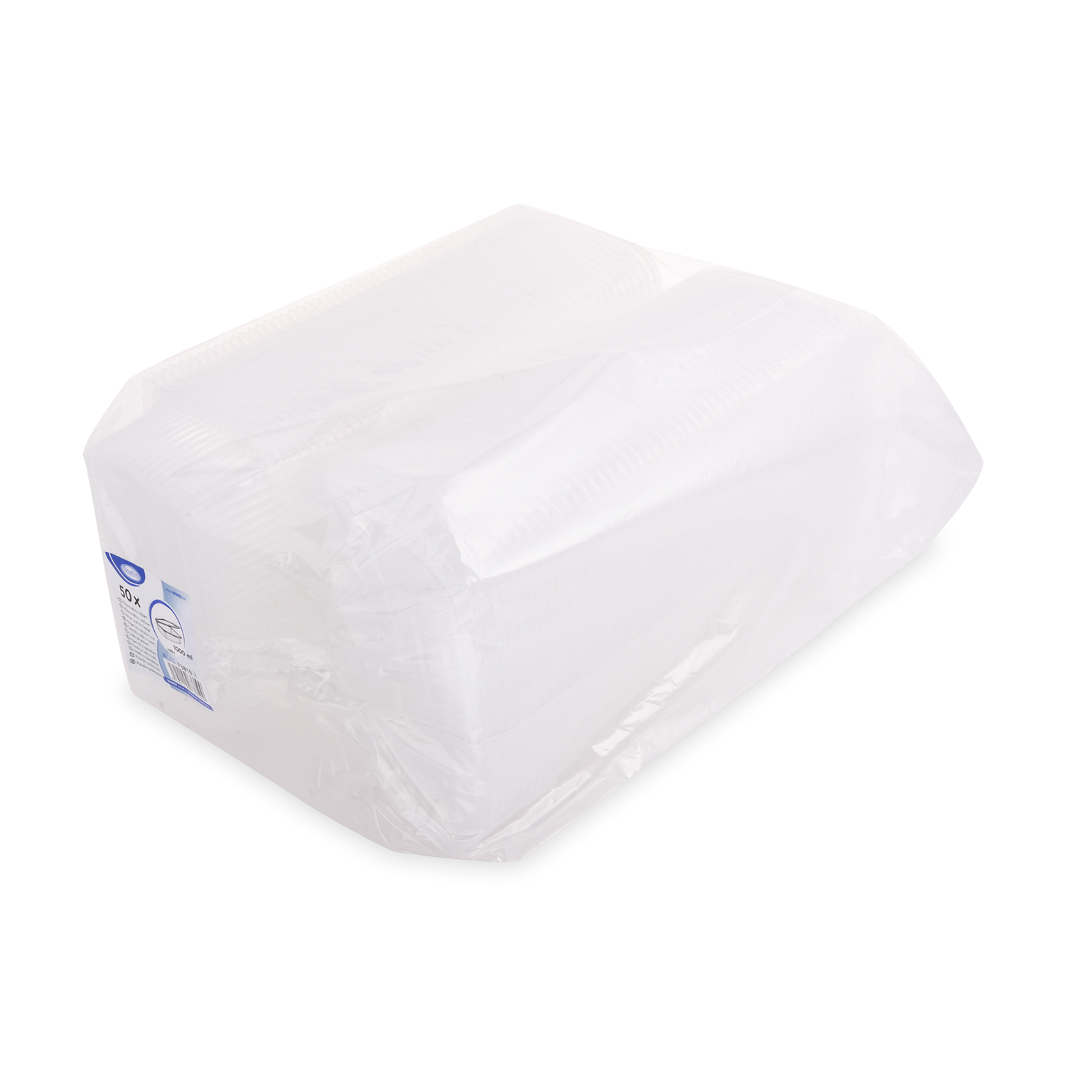 Feinkostbecher PP oval klar 1000 ml, Packung mit 50 Stück