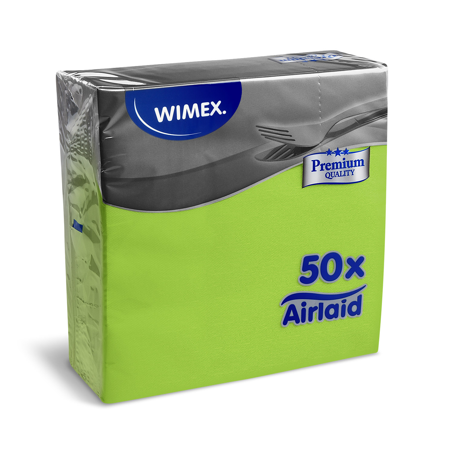 Serviette Airlaid 40 x 40 cm gelbgrün, Packung mit 50 Stück