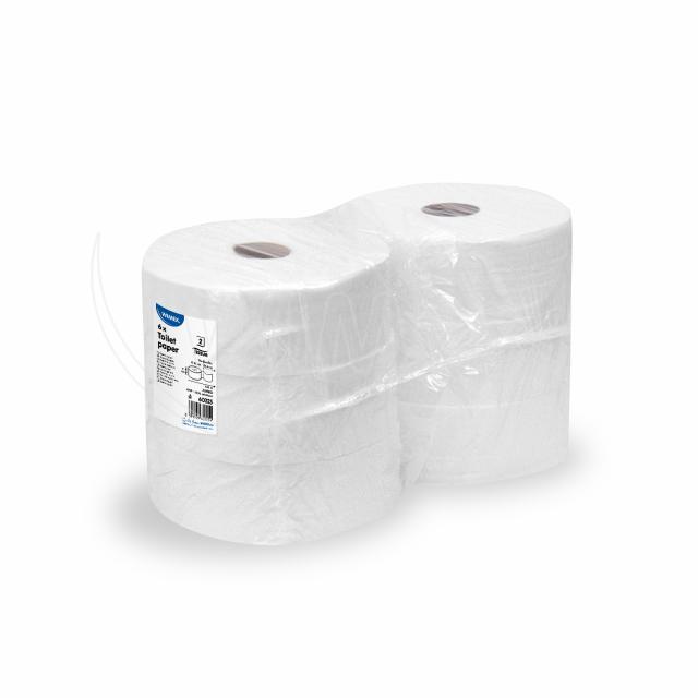 Toilettenpapier Papier FSC Mix 2-lagig weiss JUMBO Ø 25 cm 240 m, Packung mit 6 Rollen