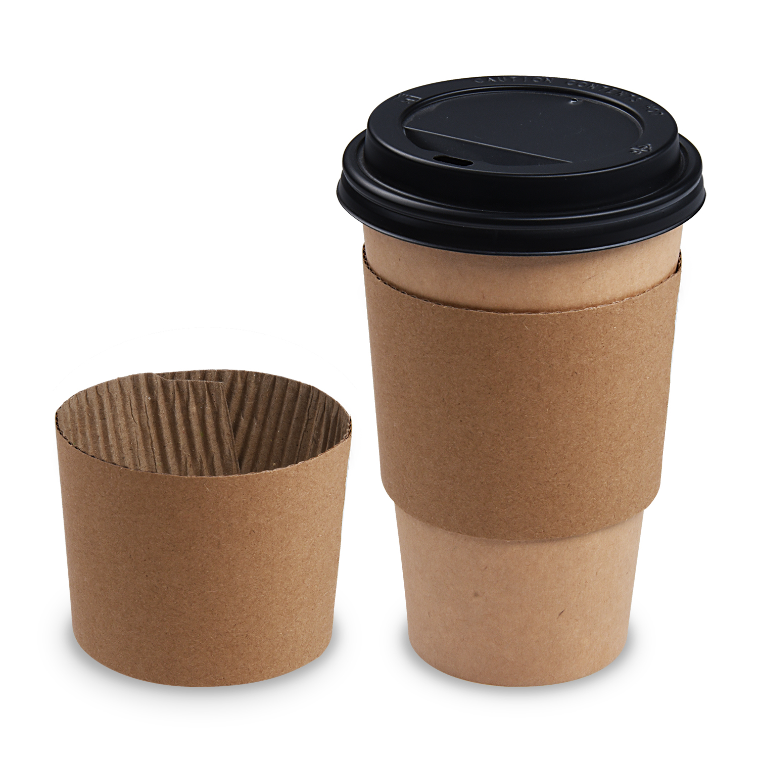 Papier-Manschette braun für Becher Ø90mm Papier-Manschette braun für Becher Ø90mm