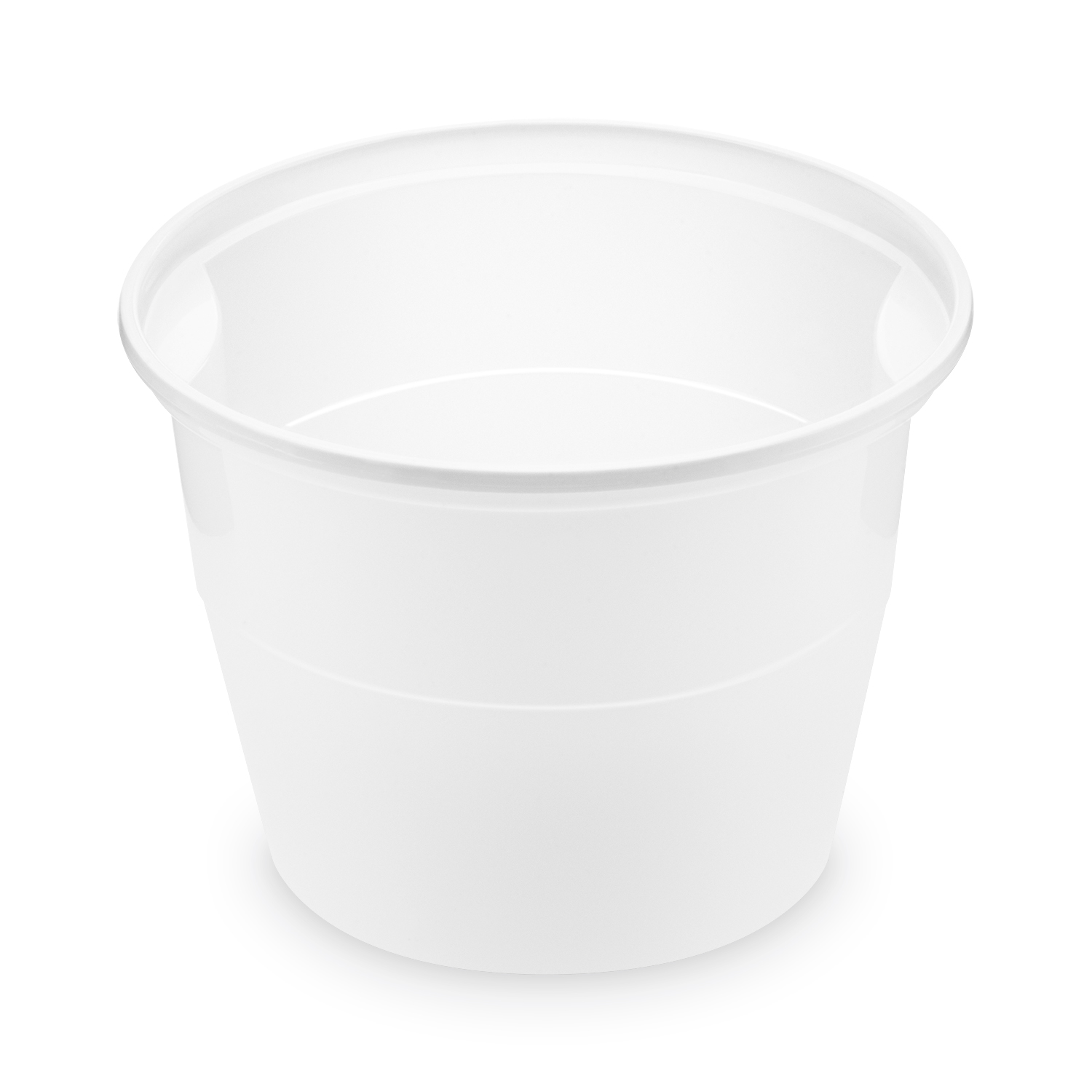 Schale aus PP weiss Ø 127 mm 750 ml, Packung mit 50 Stück