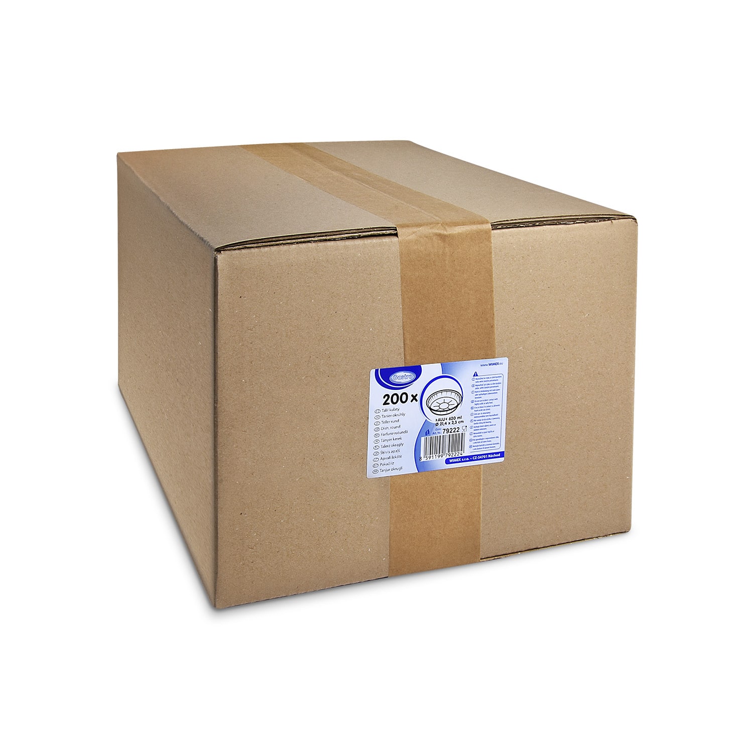 Alu-Teller rund Ø 213 x 19 mm, 530 ml, Packung mit 200 Stück