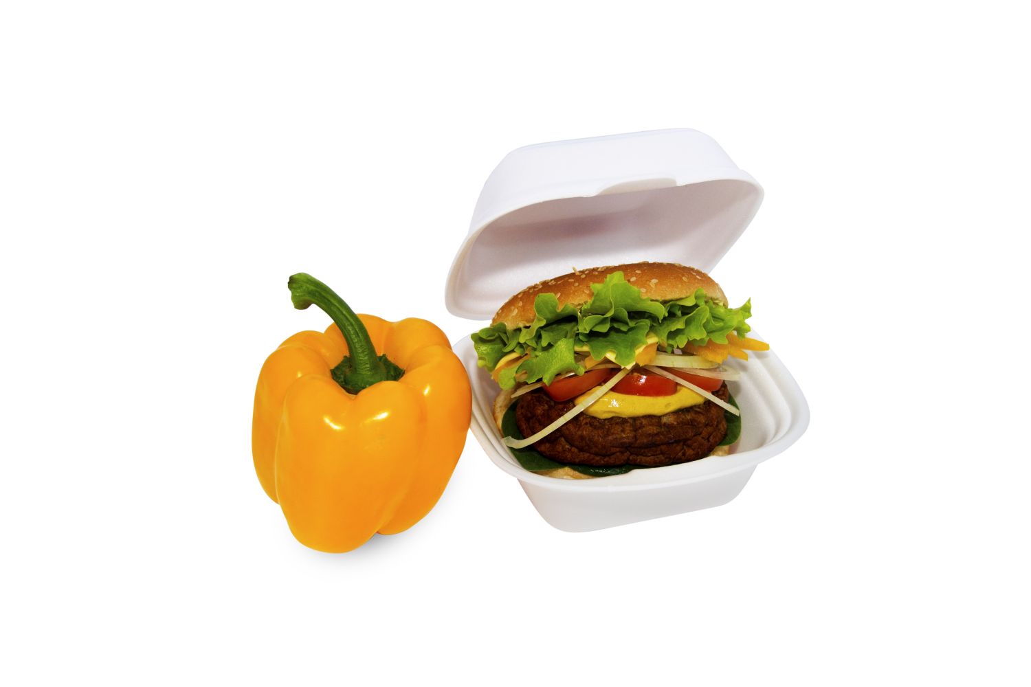 Burgerbox XPS weiss 145 x 133 x 75 mm, Packung mit 125 Stück