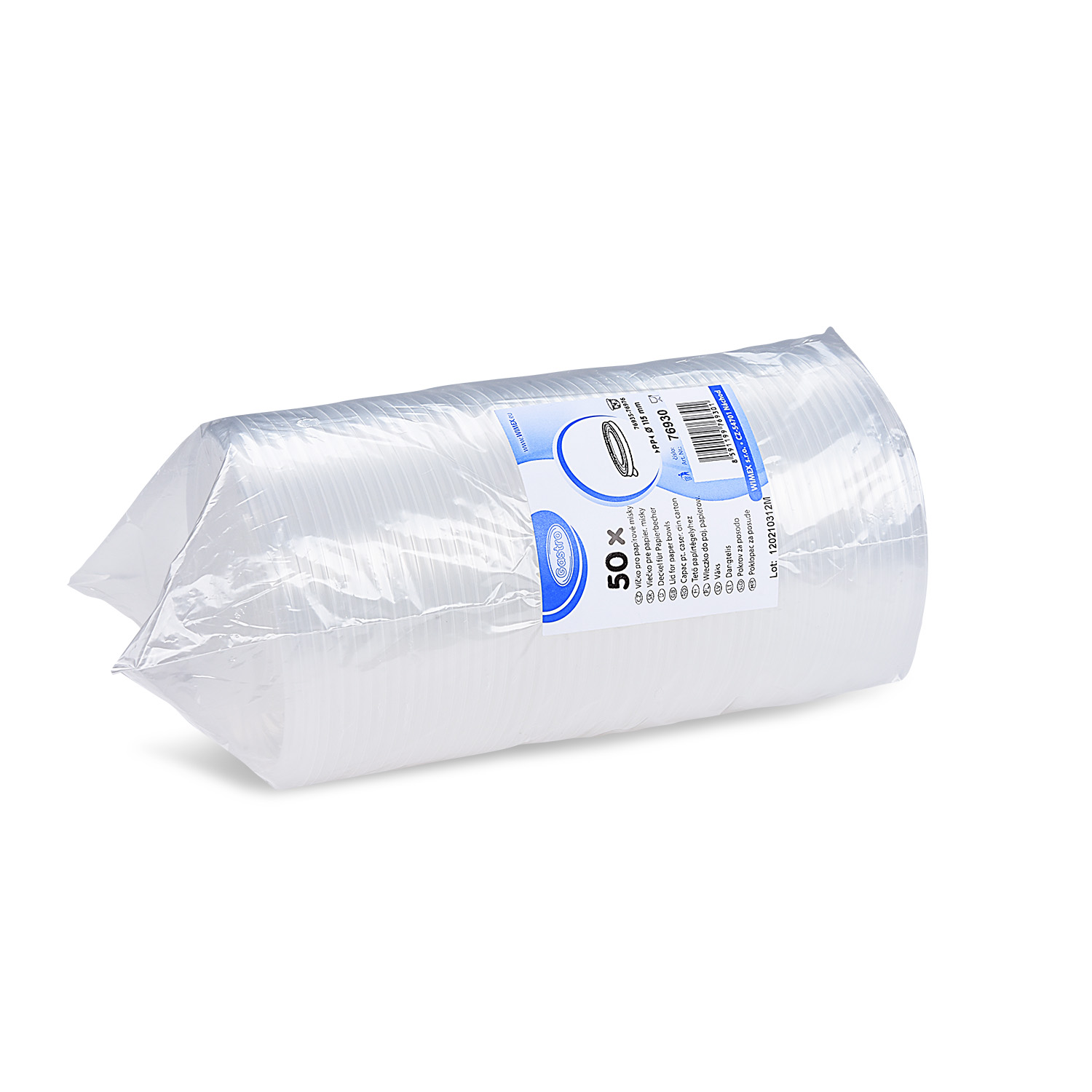 PP-Deckel für Papierbecher Ø 115 mm klar, Packung mit 50 Stück