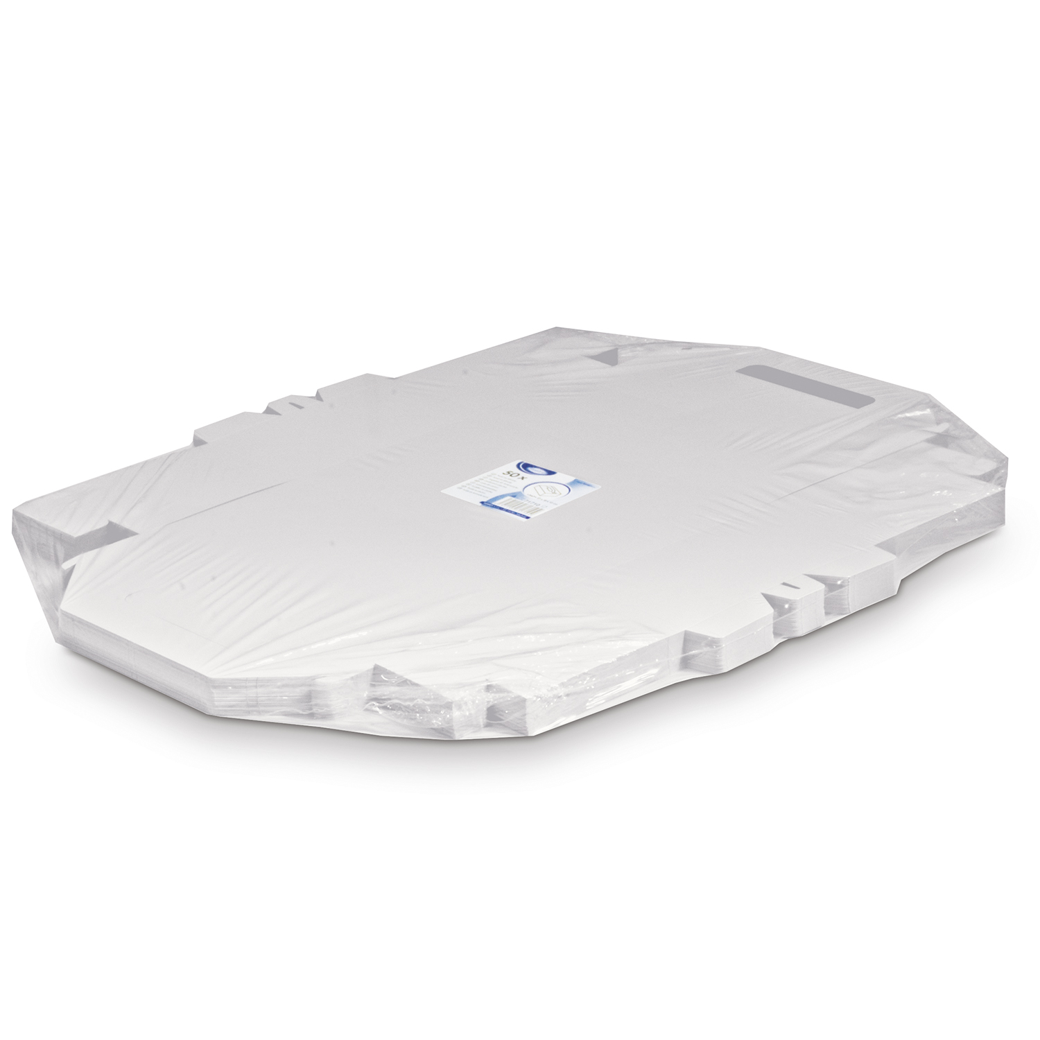 Tortenkarton PAP recycelt 27 x 18 x 10 cm weiss mit Henkel, Packung mit 50 Stück