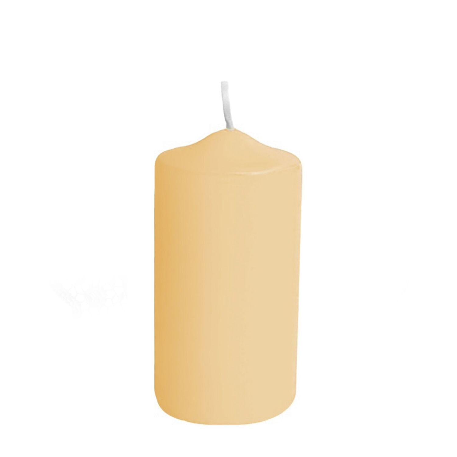 Stumpenkerze Wachs champagner Ø 60 x 120 mm, Packung mit 1 Stück