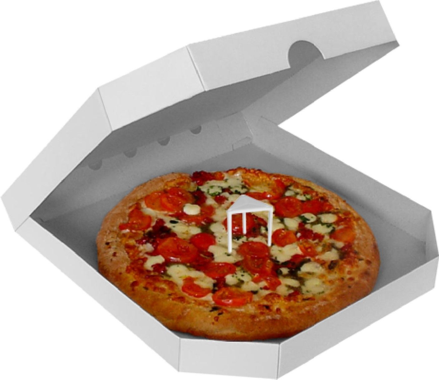 Pizza Abstandshalter PP weiss Ø4 x 3 cm, Packung mit 100 Stück