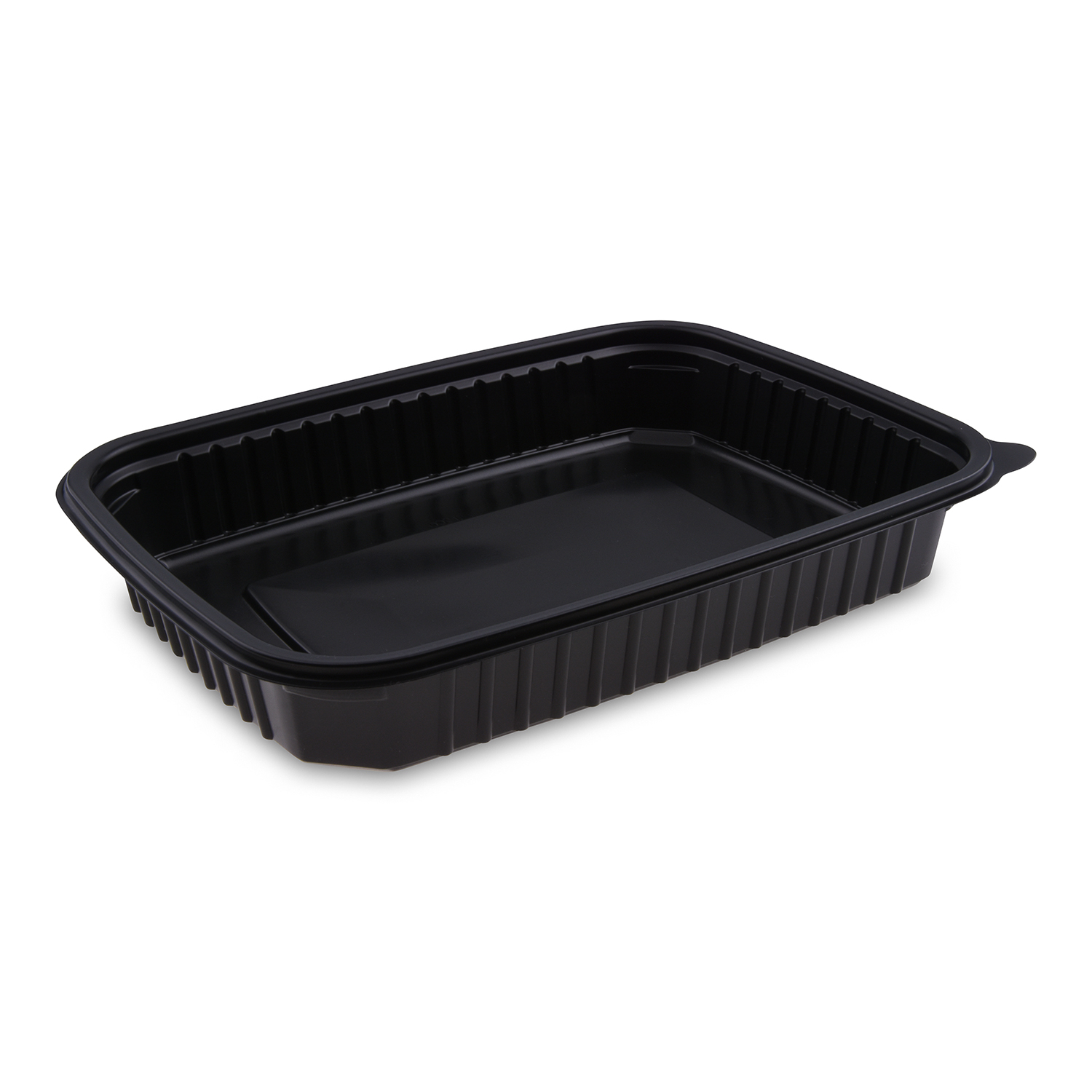 Mikrowellenschale PP ungeteilt schwarz 250 x 185 x 40 mm 1200 ml, Packung mit 50 Stück