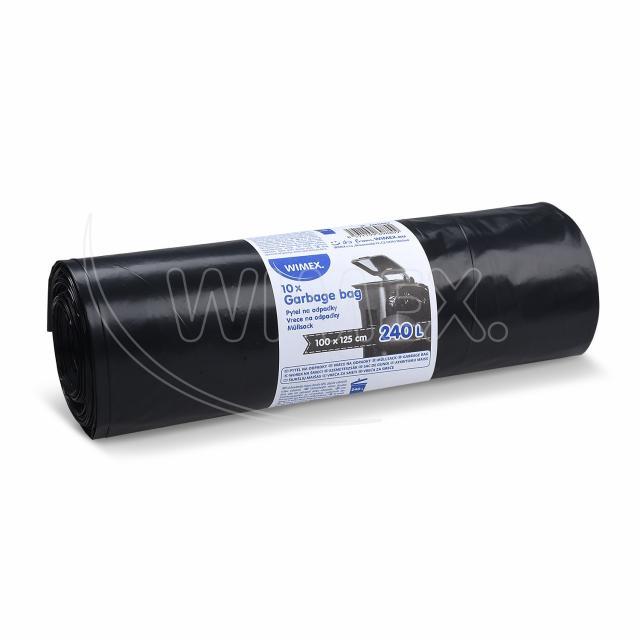 Müllsack LDPE schwarz 100 x 125 cm 240 l, Packung mit 10 Stück