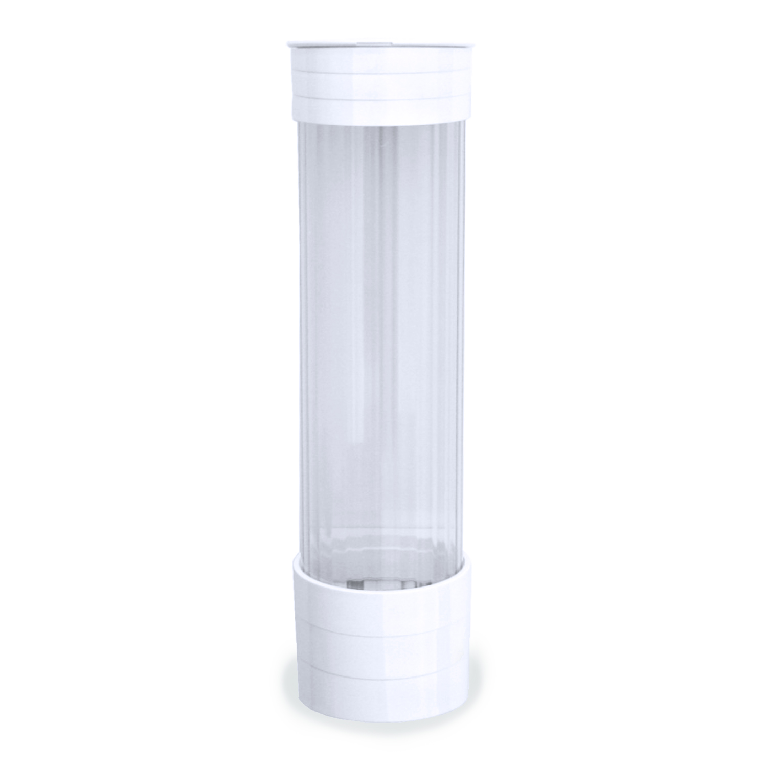 Spender für Trinkbecher aus PS, weiss, Ø 95 x 365 mm, Packung mit 1 Stück
