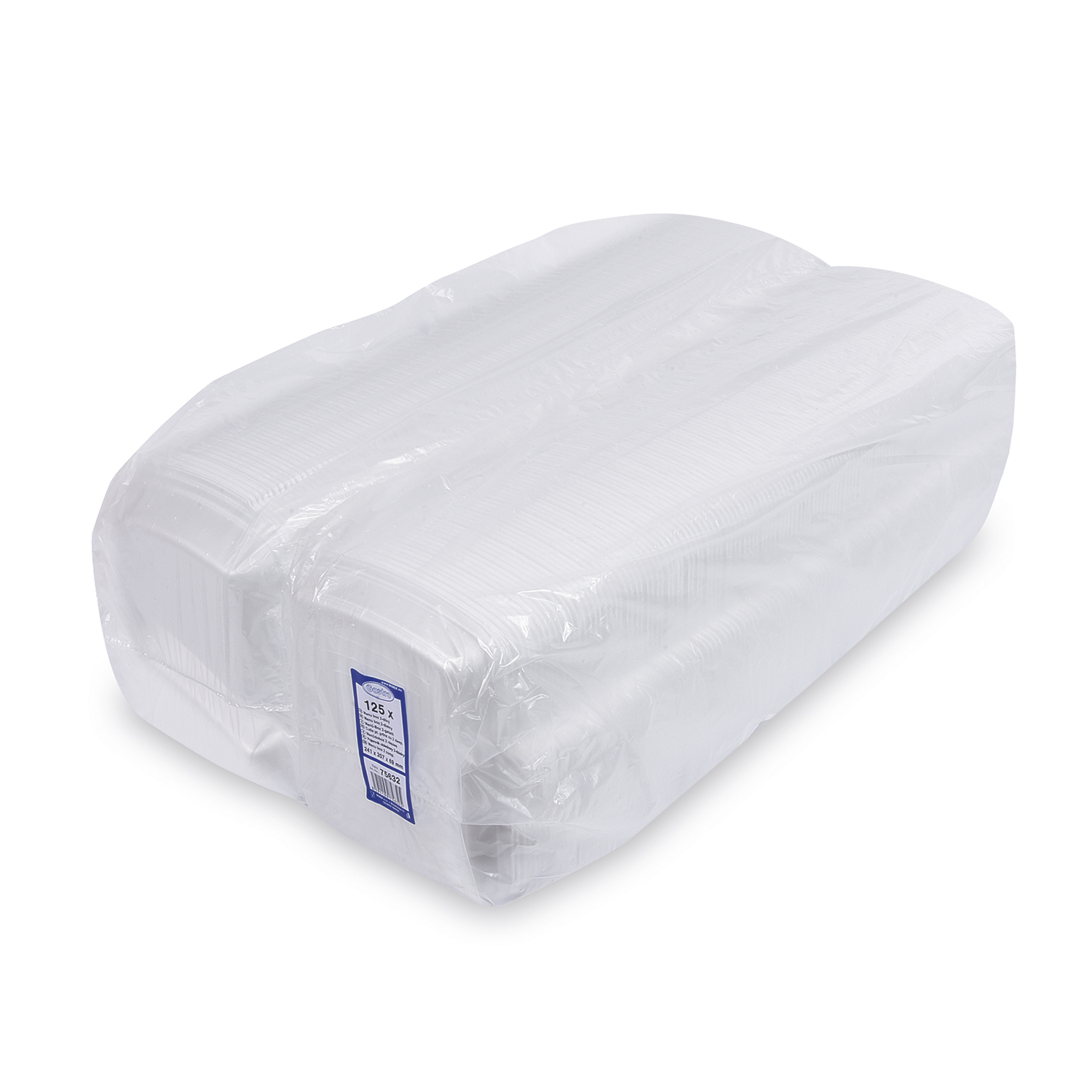Menü-Box XPS, 2-geteilt, weiss, 241 x 207 x 69 mm, Packung mit 125 Stück