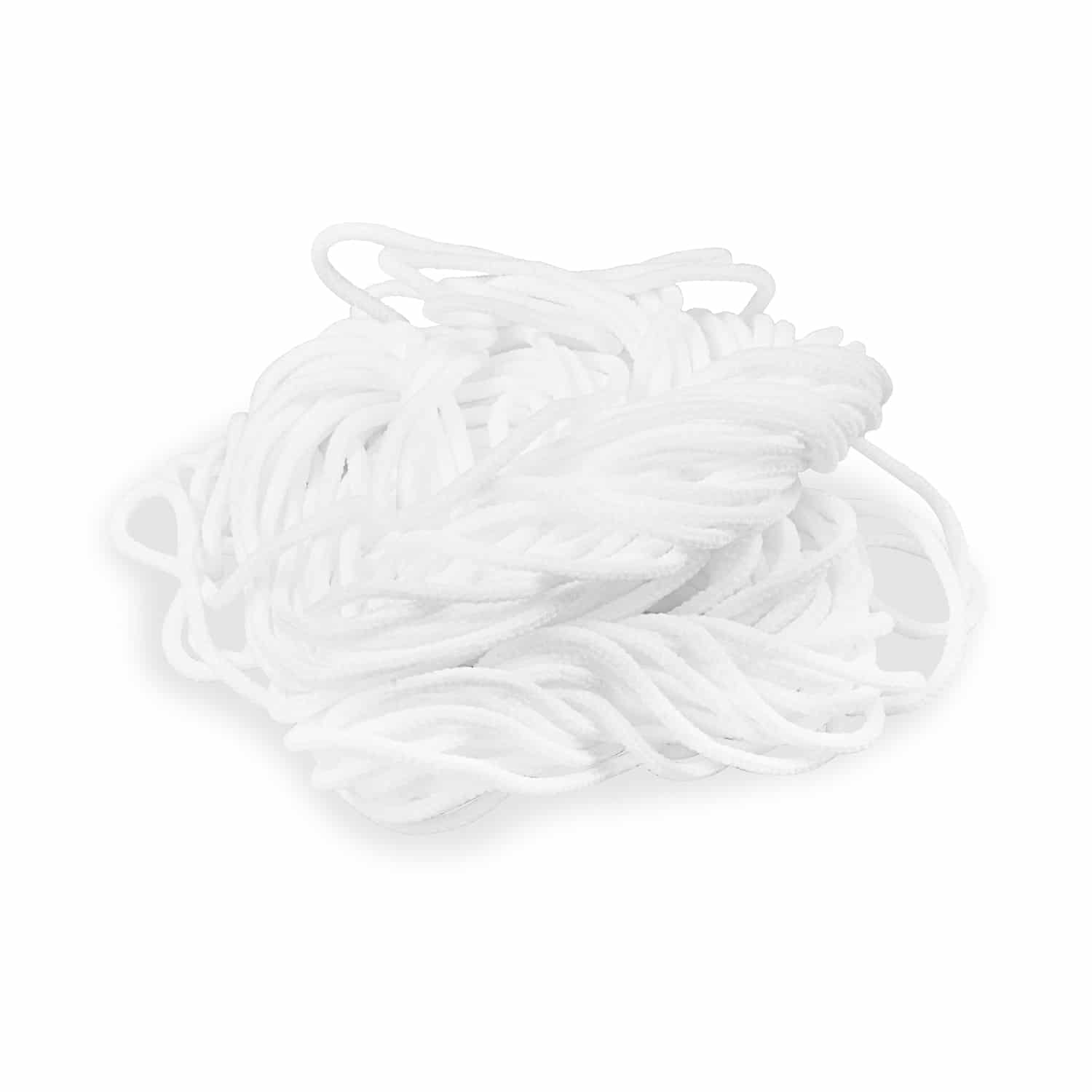 Elastische Kordel aus Textil weiss, Ø 2 mm, Packung mit 10 m