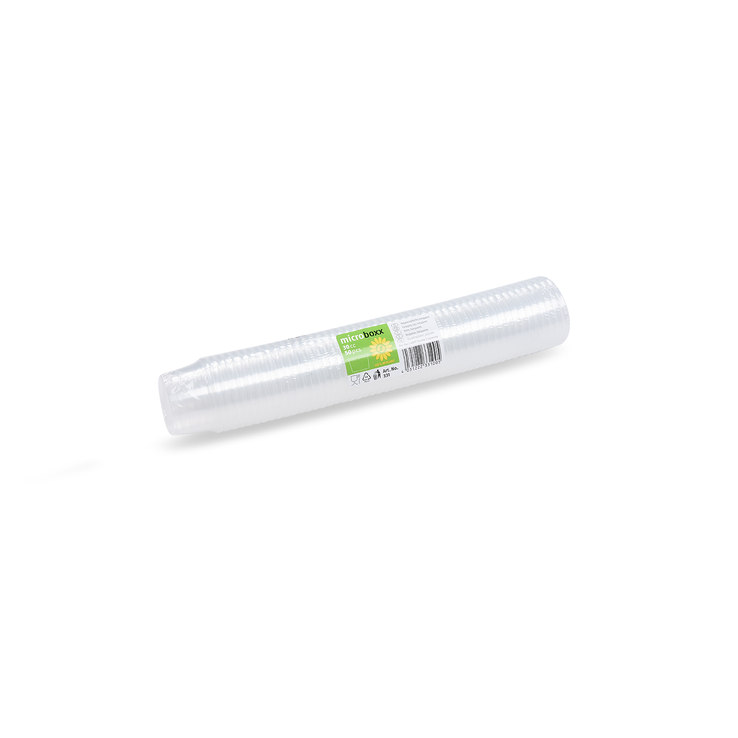 Dressingbecher PP klar Ø 46 x 28 mm, 30 ml, Packung mit 50 Stück