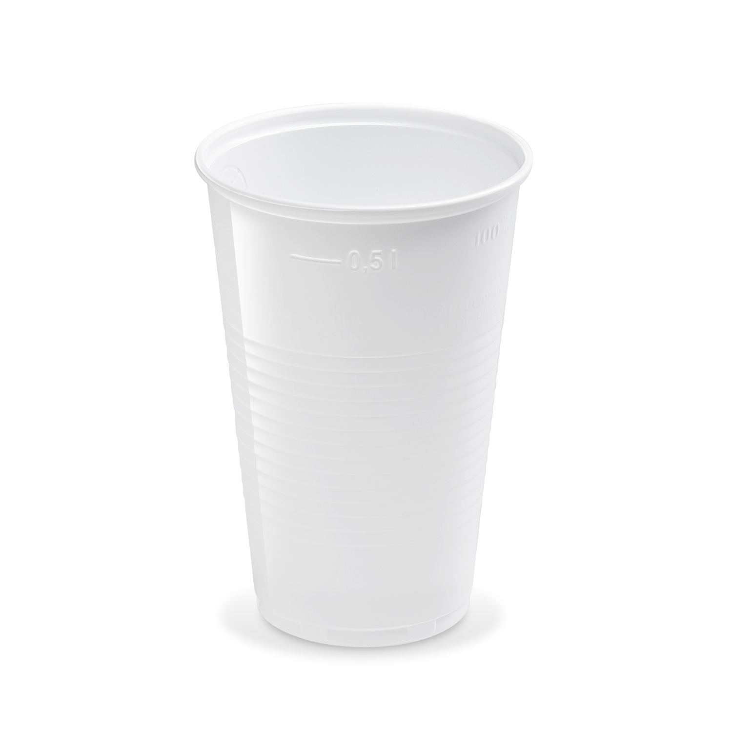 Trinkbecher PP weiss Ø 95 mm 0,5 l, Packung à 50 Stück