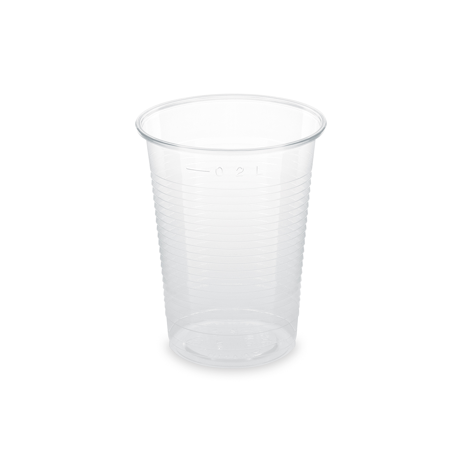 Trinkbecher PLA klar Ø 70 mm 0,2 l, Packung mit 10 Stück