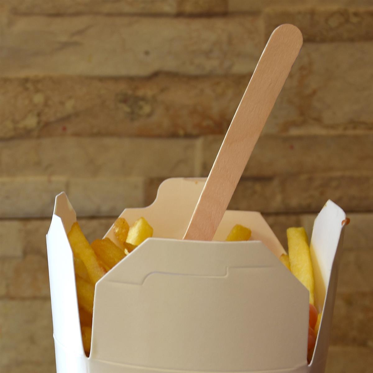 Snack-Gabel (aus Holz FSC 100%) extra lang 14cm Snack-Gabel (aus Holz FSC 100%) extra lang 14cm