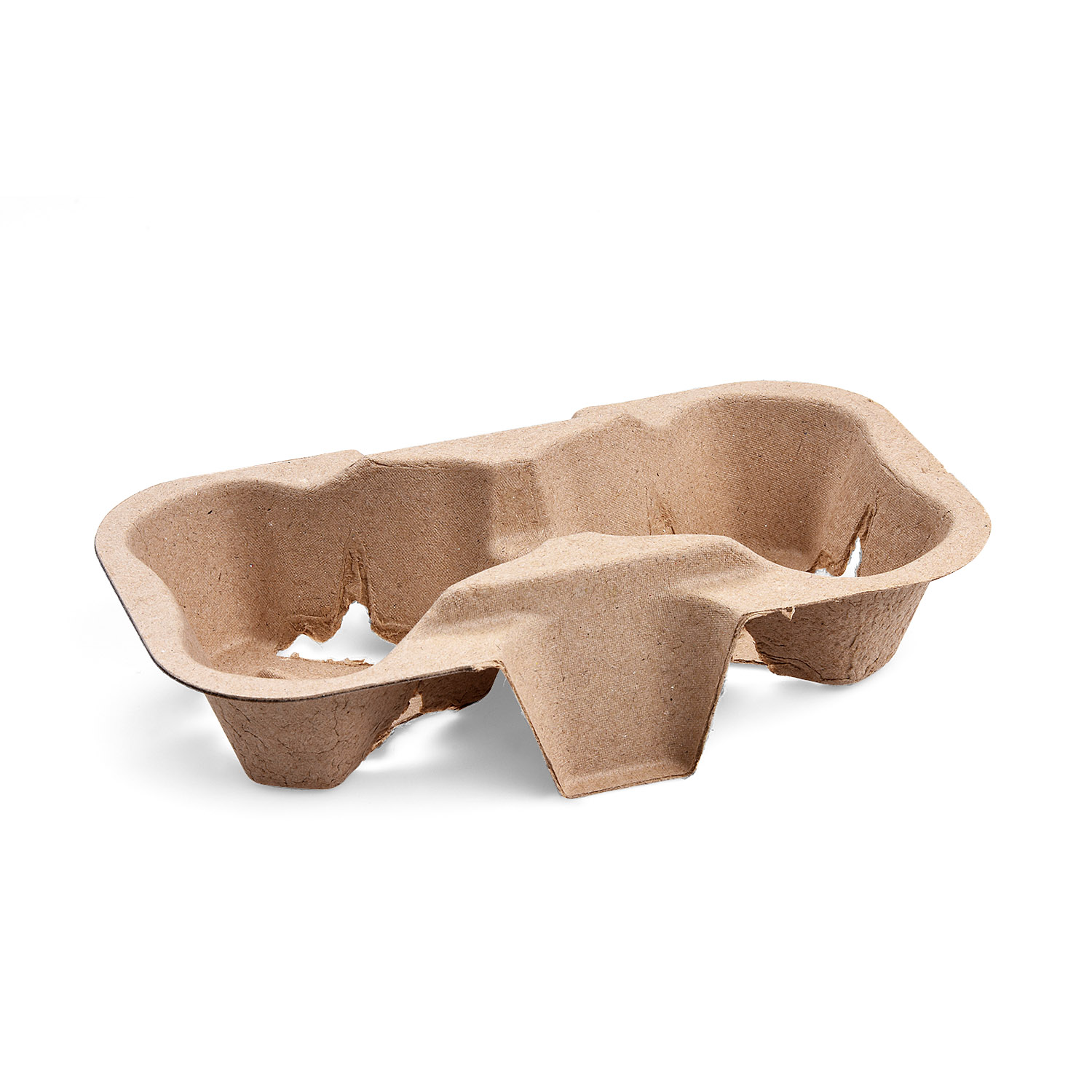 Tragetablett aus PAP, natur, für 2 Becher, 19 x 11 x 4 cm, Packung mit 50 Stück