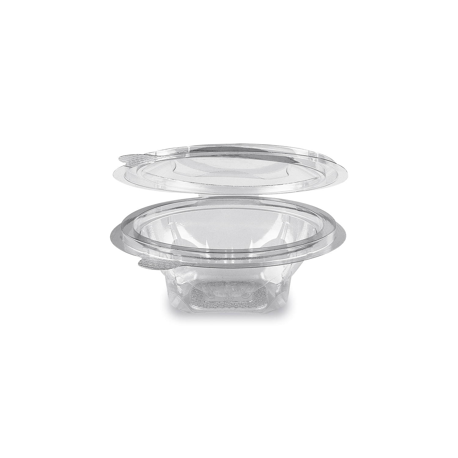 Rundbecher (rPET) mit Deckel klar 150ml