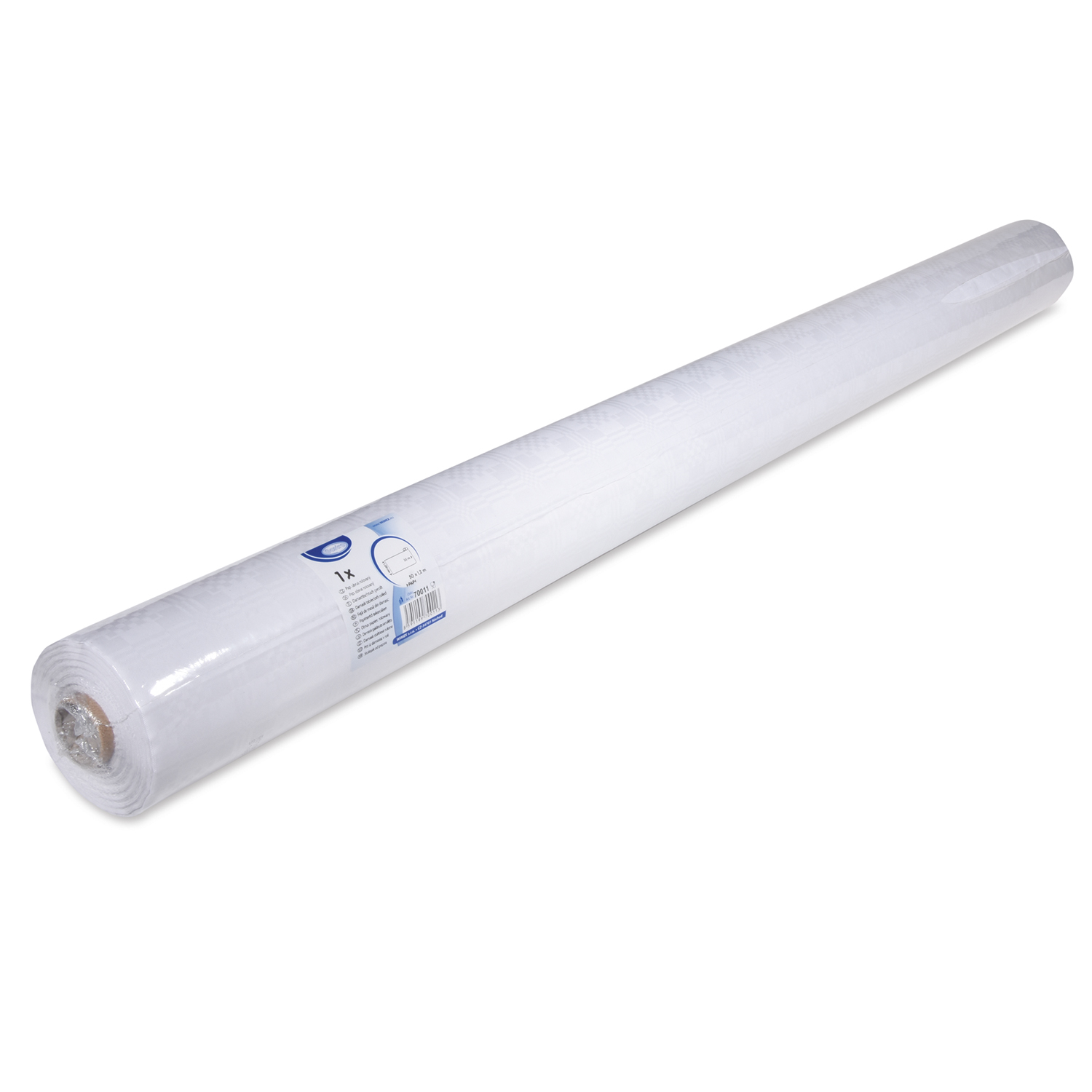 Damasttischtuch aus Papier weiss 1,2 x 50 m, 1 Rolle