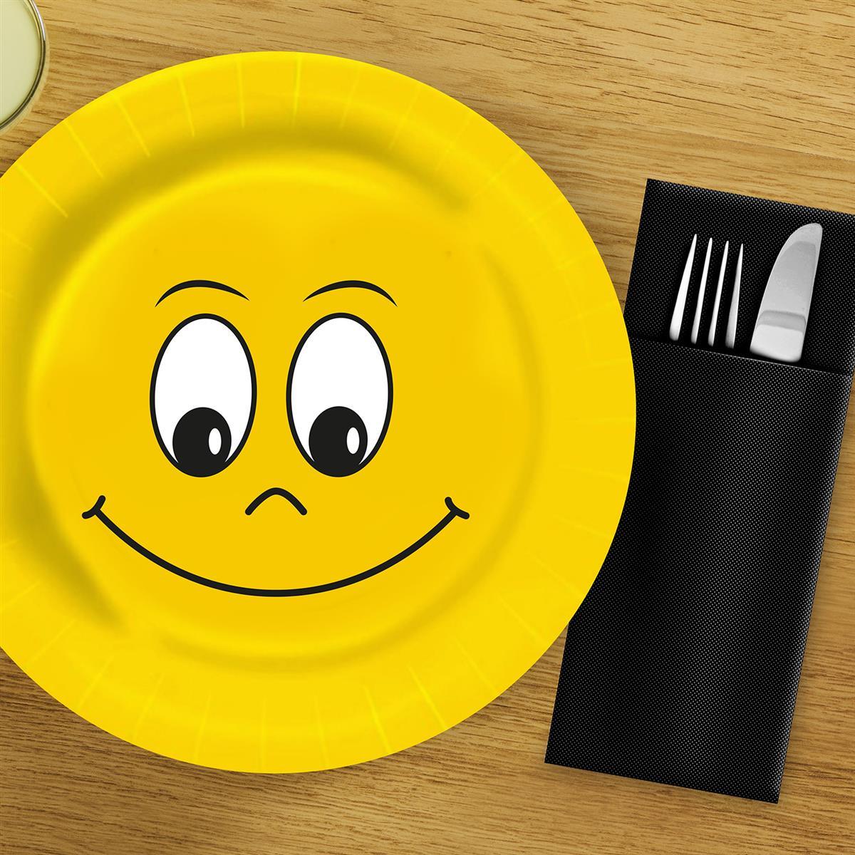 Pappteller PAP Ø 23 cm Motiv Smile, Packung mit 10 Stück