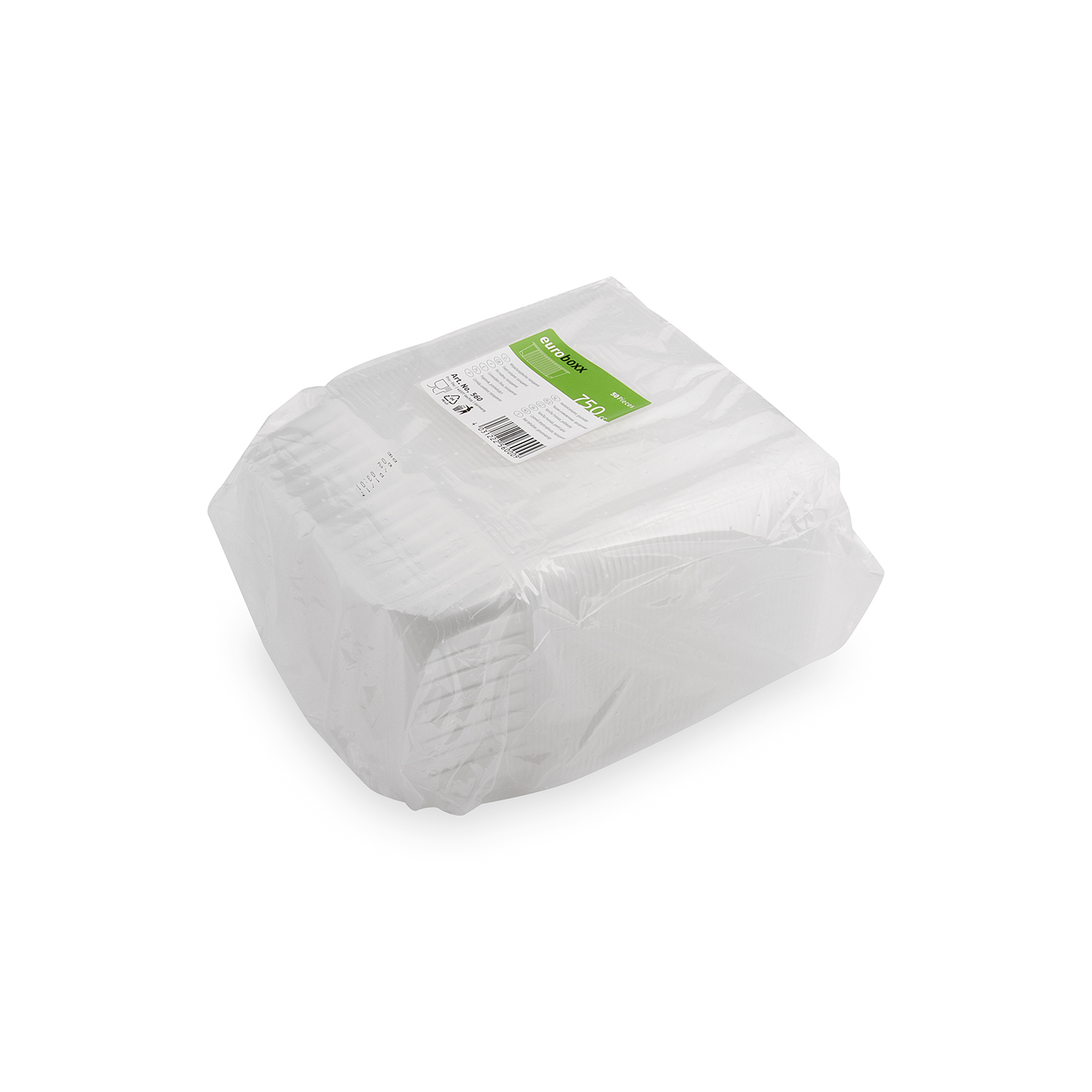Rechteckschale PP klar 186 x 133 x 54 mm 750 ml, Packung à 50 Stück