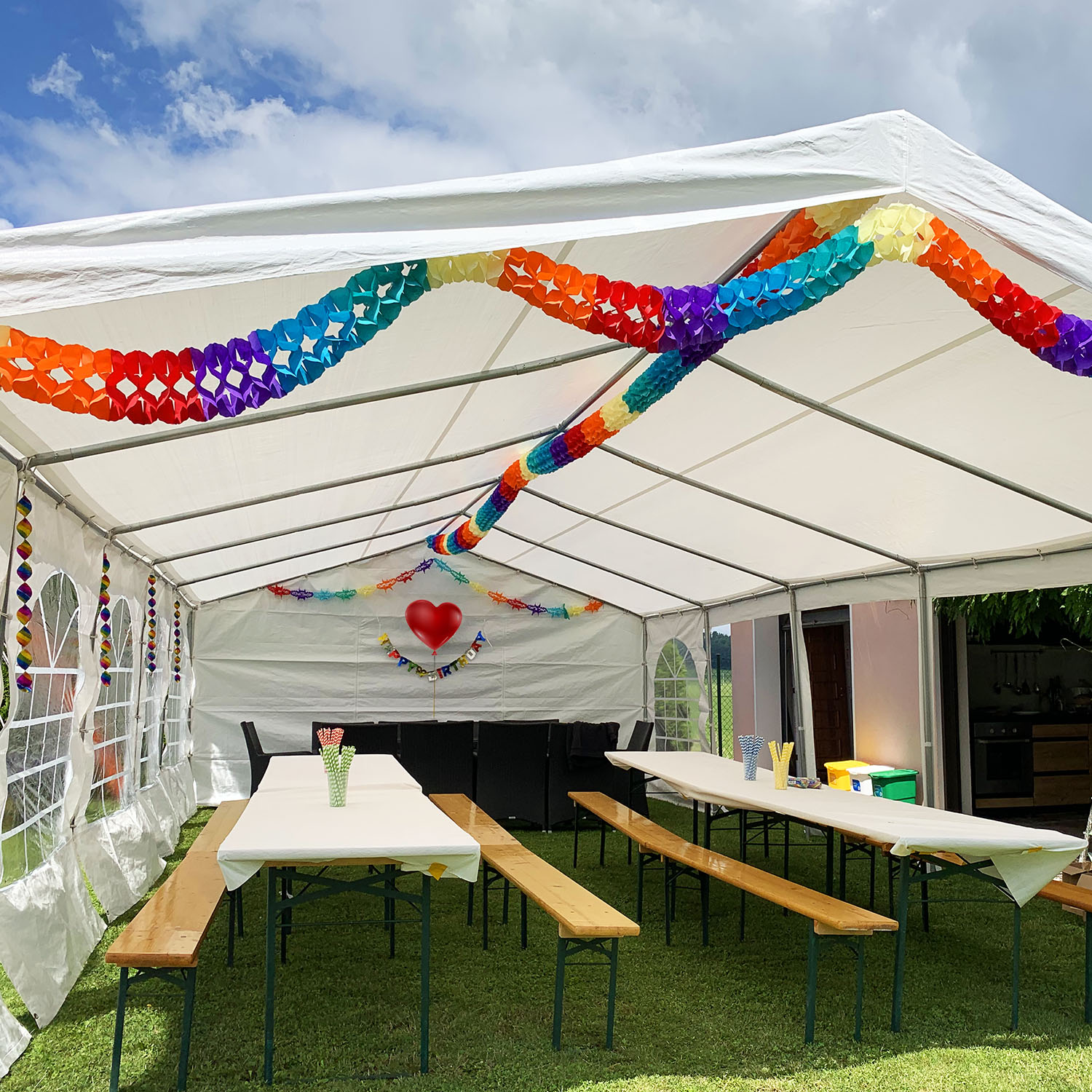 Papier-Girlande PAP Ø 17 cm x 6 m, Packung mit 1 Stück